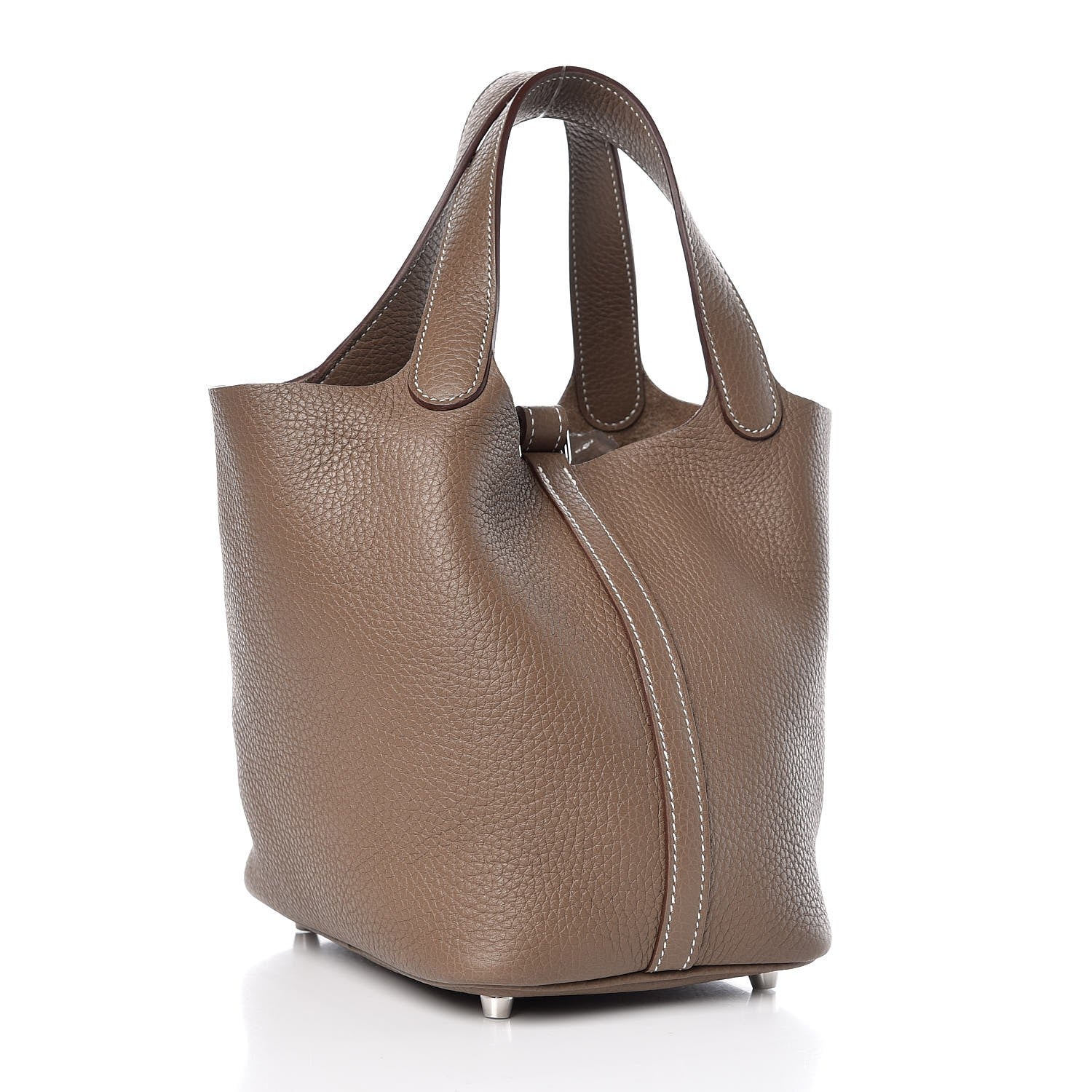 Hermes Taurillon Clemence Picotin Lock 18 PM Etoupe 3 of 8