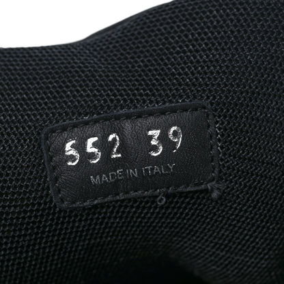 Prada Nylon Gabardine Logo Sneakers 39 Black White 9 of 10