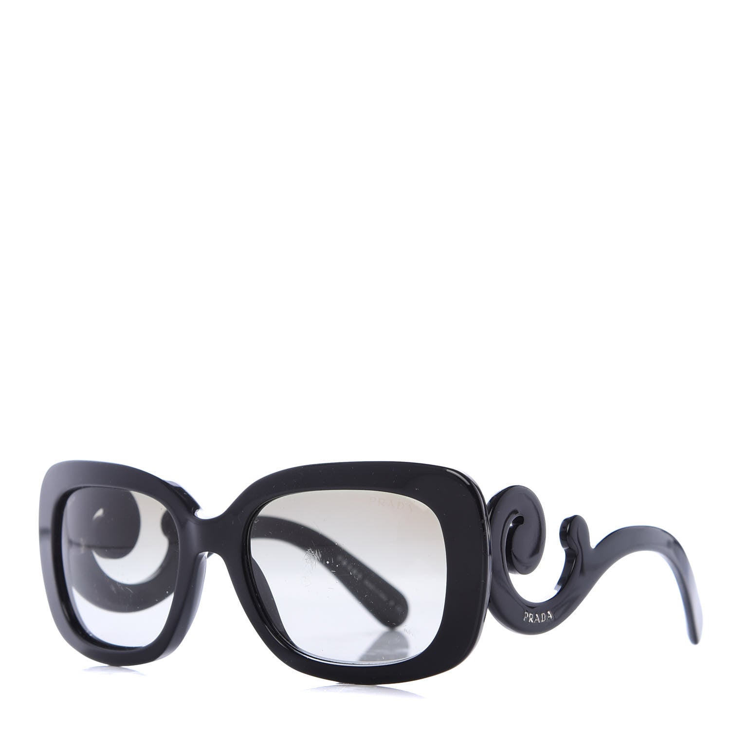 Prada Acetate Baroque Sunglasses SPR 27O Black 1 of 8