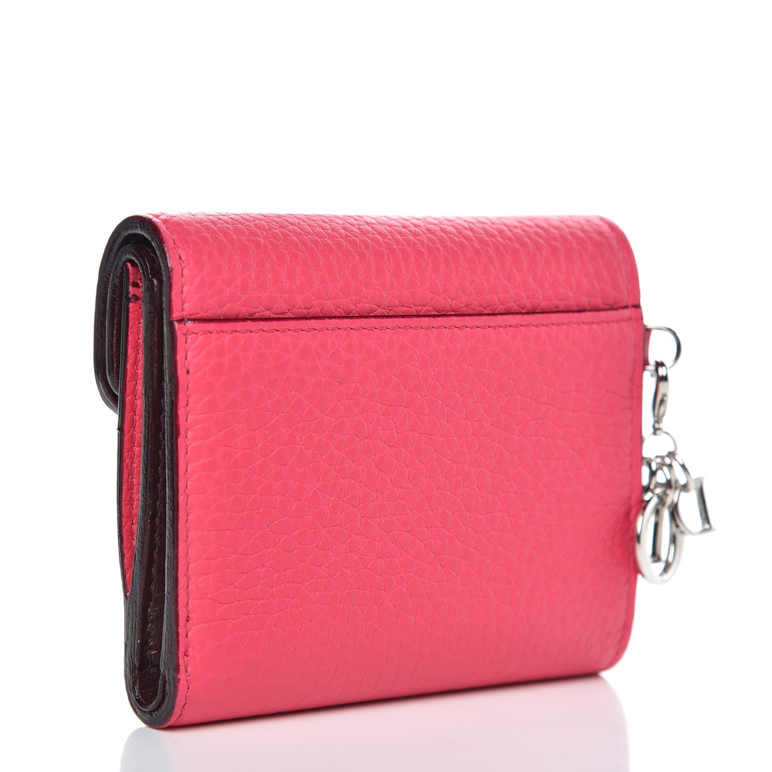 Christian Dior Bullcalf Diorissimo Medium Envelope Wallet Rose Passion 3 of 7