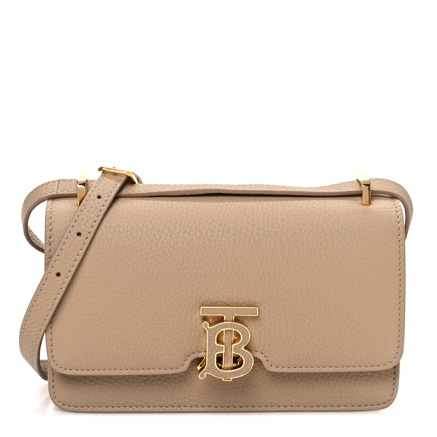 Grainy Calfskin Small TB Bag Rose Beige