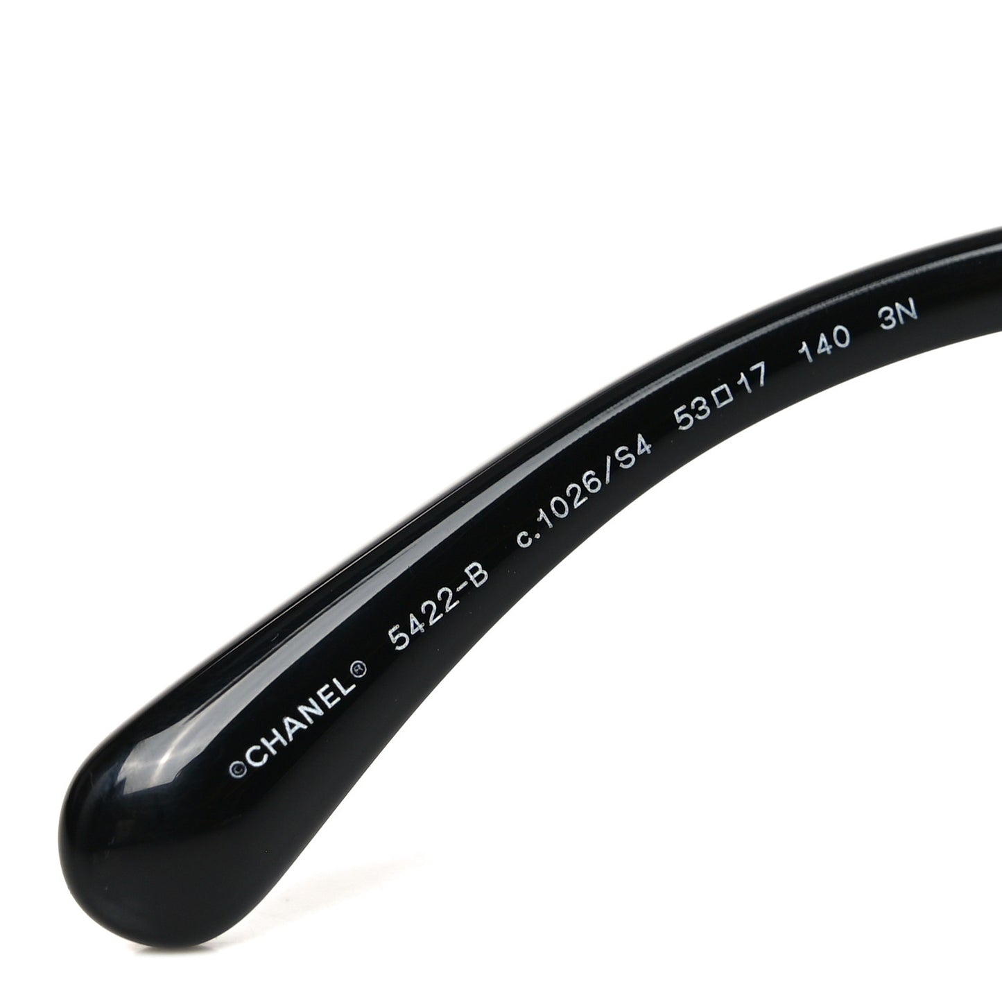 Acetate Strass Square Sunglasses 5422-B Black White