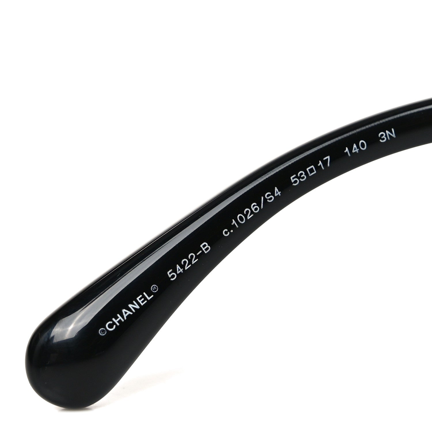 Chanel Acetate Strass Square Sunglasses 5422-B Black White 6 of 7