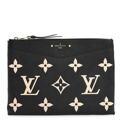 Louis Vuitton Empreinte Monogram Giant Daily Pouch Black Beige 1 of 10