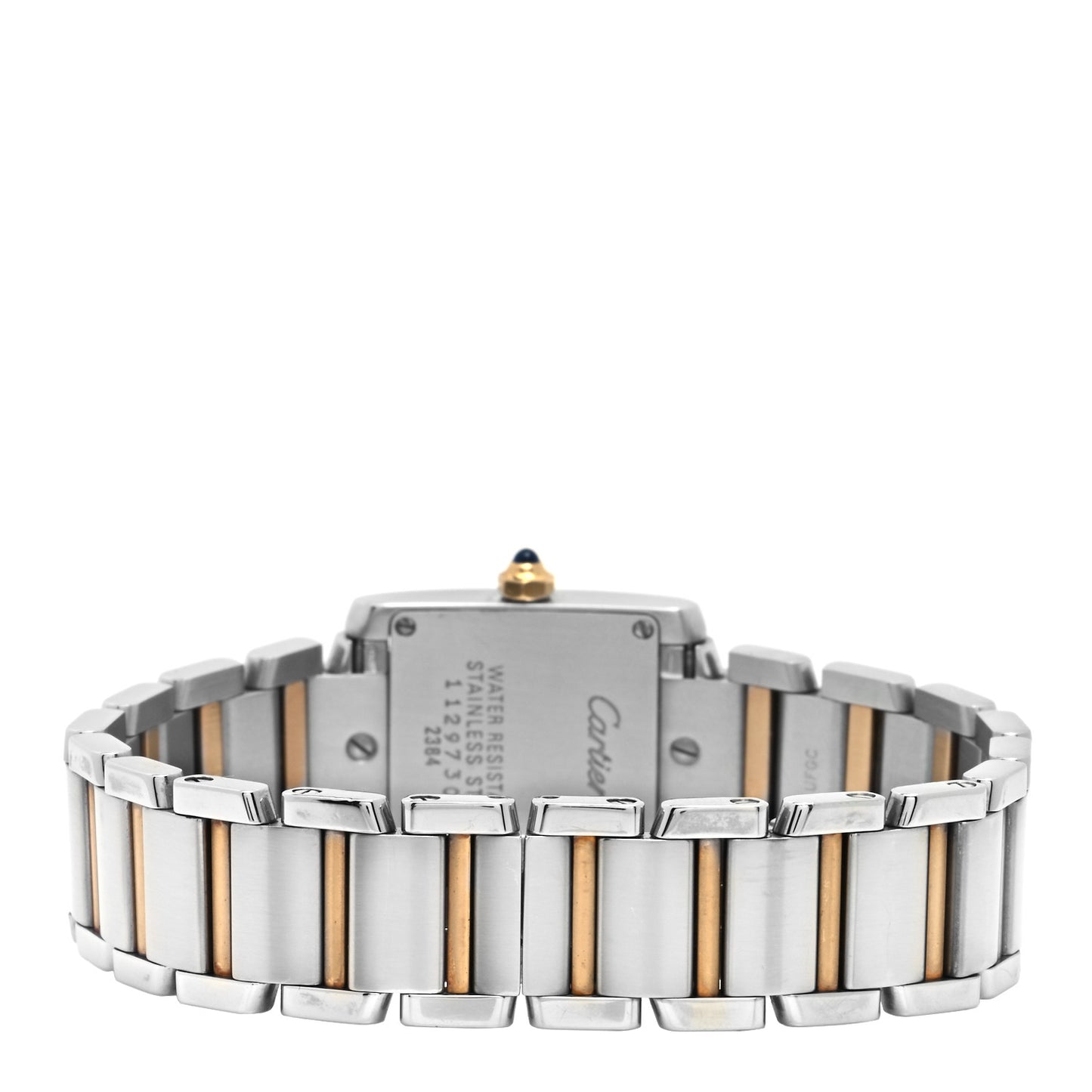 Stainless Steel 18K Yellow Gold 20mm Tank Francaise Quartz Watch