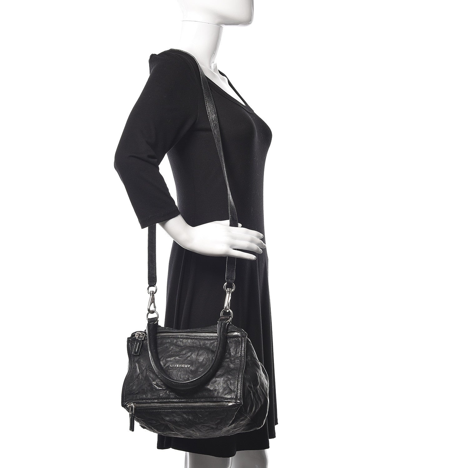 Givenchy Tumbled Sheepskin Small Pandora Black 2 of 10