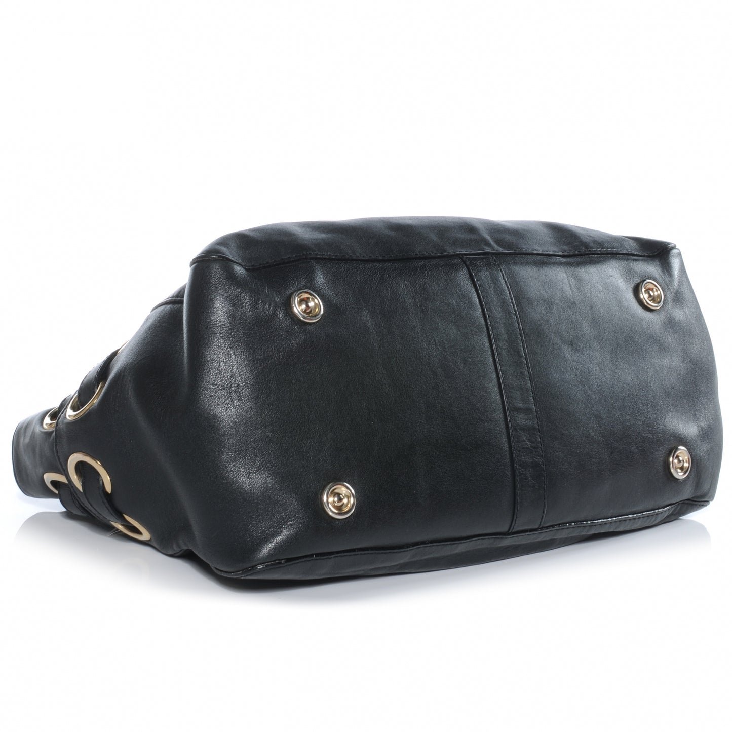 Leather Radiant Hobo Black