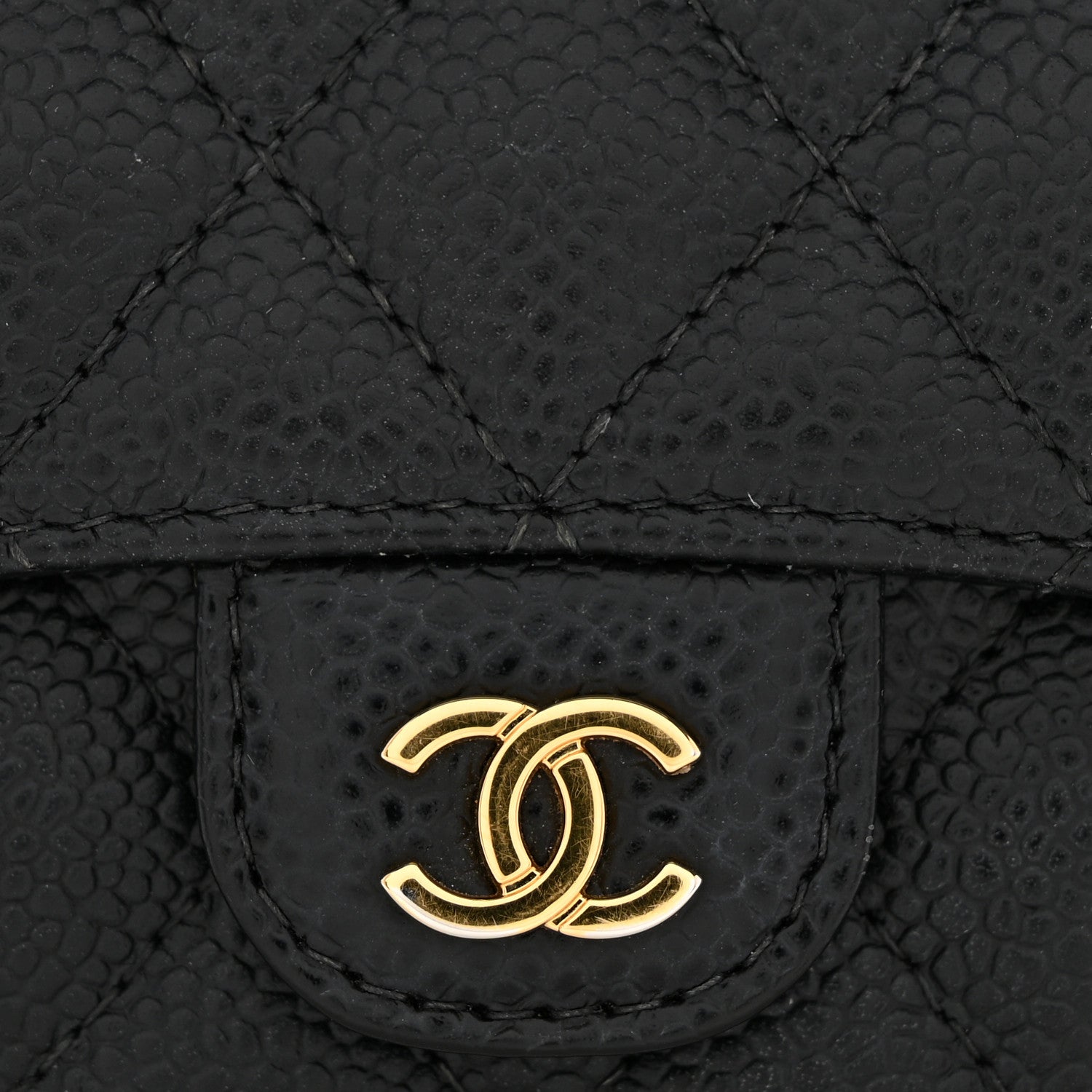 Chanel Caviar Quilted Flap Card Holder Black 10 of 11