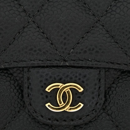 Chanel Caviar Quilted Flap Card Holder Black 10 of 11