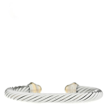 David Yurman Sterling Silver 14K Yellow Gold 7mm Cable Classics Bracelet 2 of 3