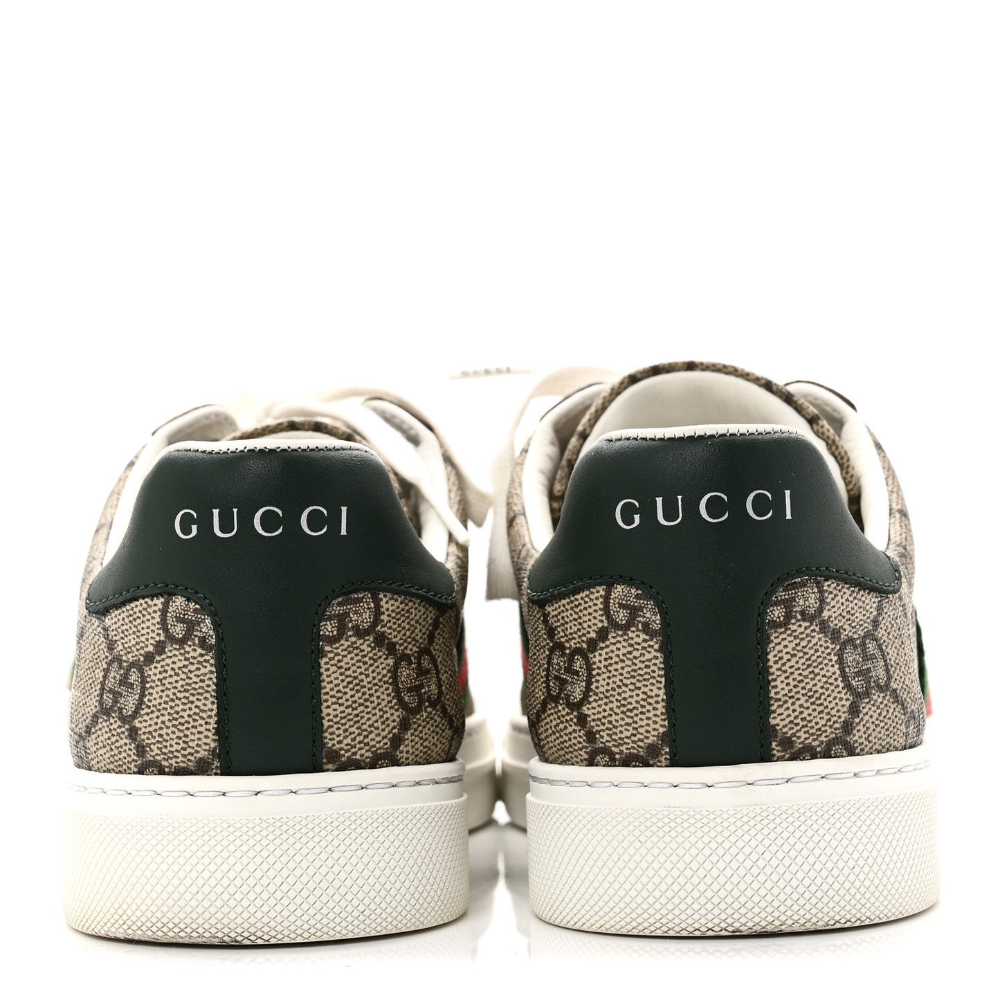 GG Supreme Monogram Womens New Ace Low-Top Sneaker 36.5 Beige