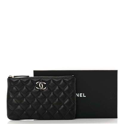 Chanel Caviar Quilted Crystal Enamel Cosmetic Case Black 8 of 8