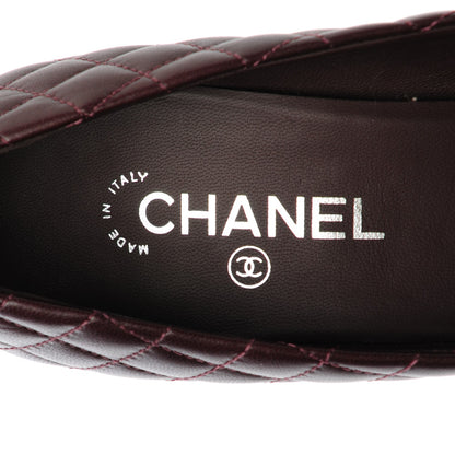 Chanel Lambskin Quilted Cap Toe Pumps 42 Burgundy Navy 7 of 8