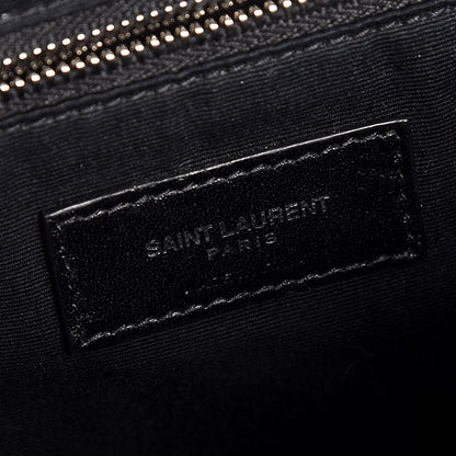 Saint Laurent Patent Y Quilted Monogram Small Loulou Backpack Black 6 of 8