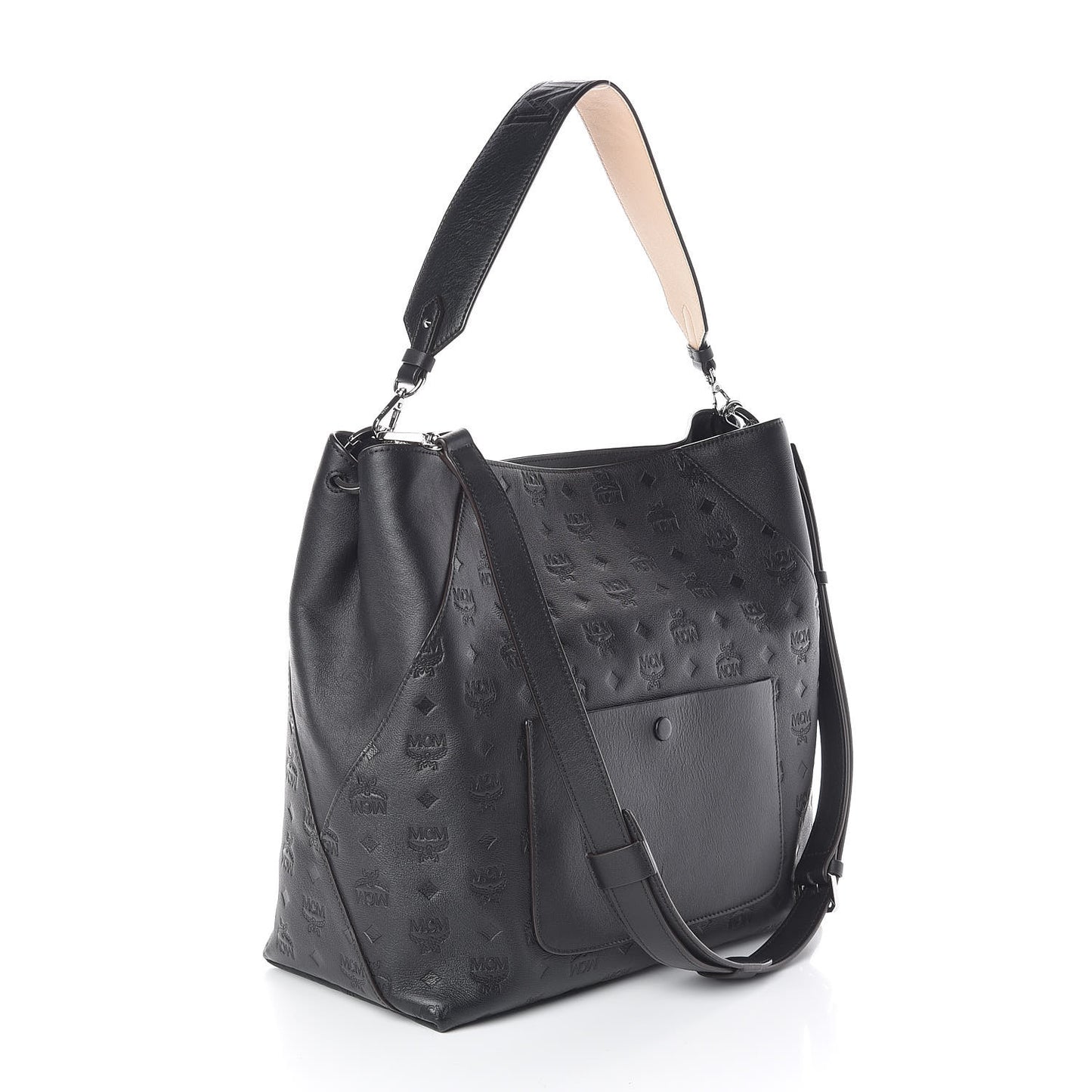 Calfskin Ottomar Monogram Large Klara Hobo Black