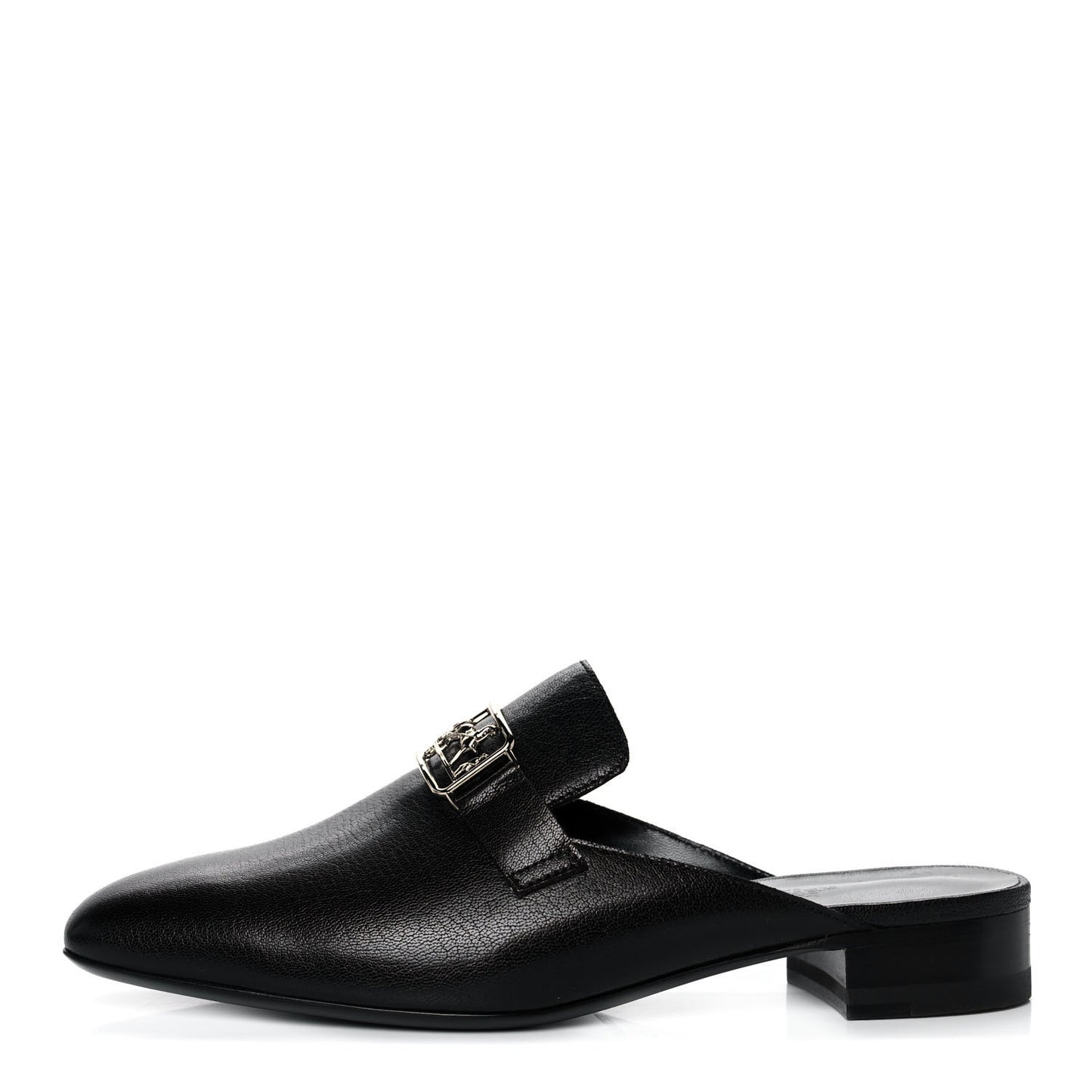 Goatskin Vincennes Mules 38 Black