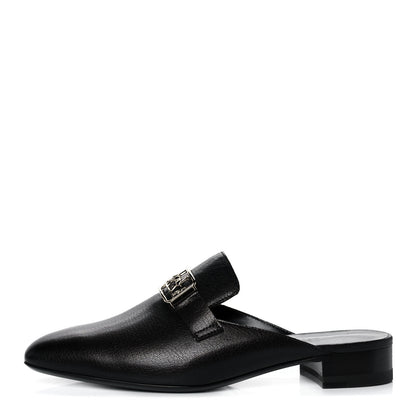 Hermes Goatskin Vincennes Mules 38 Black 1 of 9