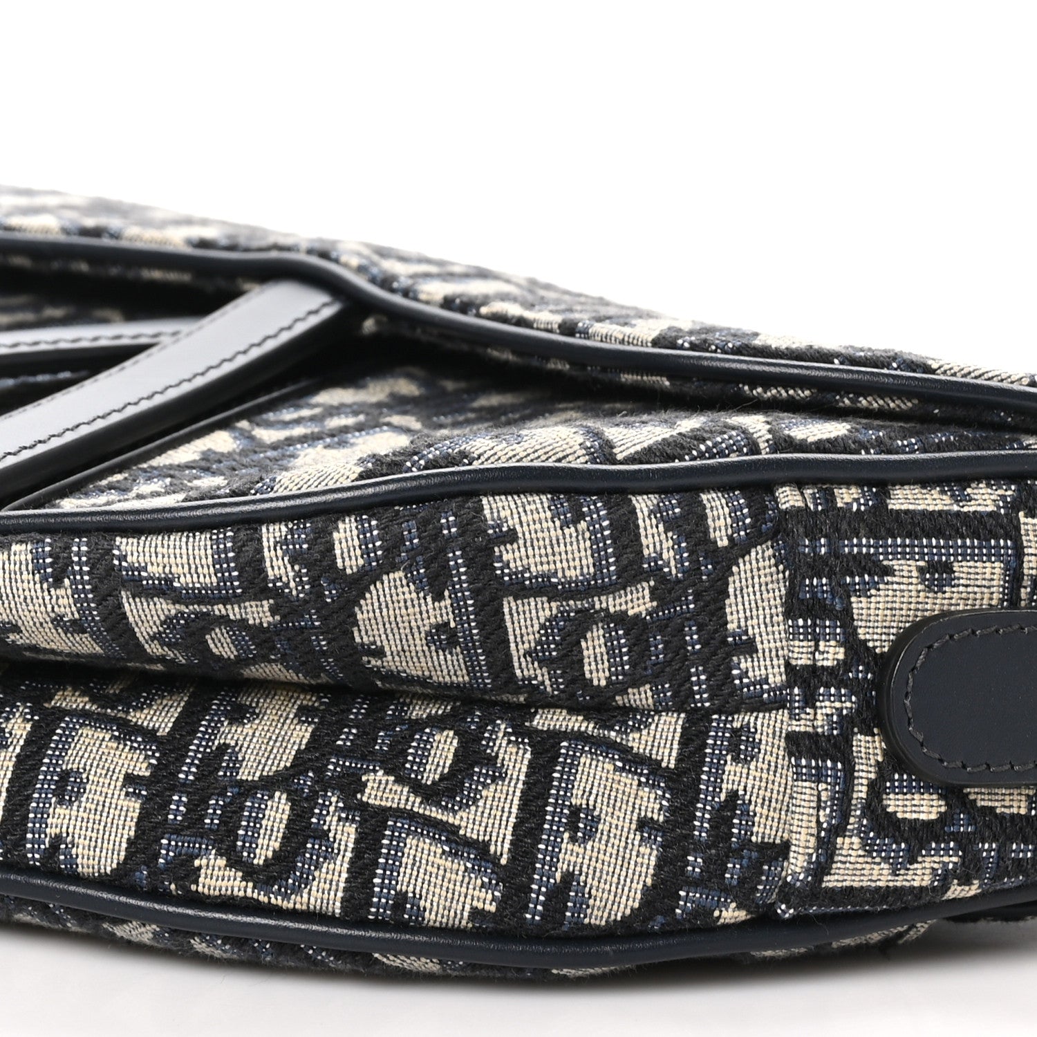 Christian Dior Oblique Saddle Bag With Strap Blue 10 of 10