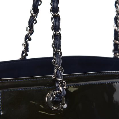 Chanel Vinyl Lipstick Tote Dark Navy Blue 14 of 14