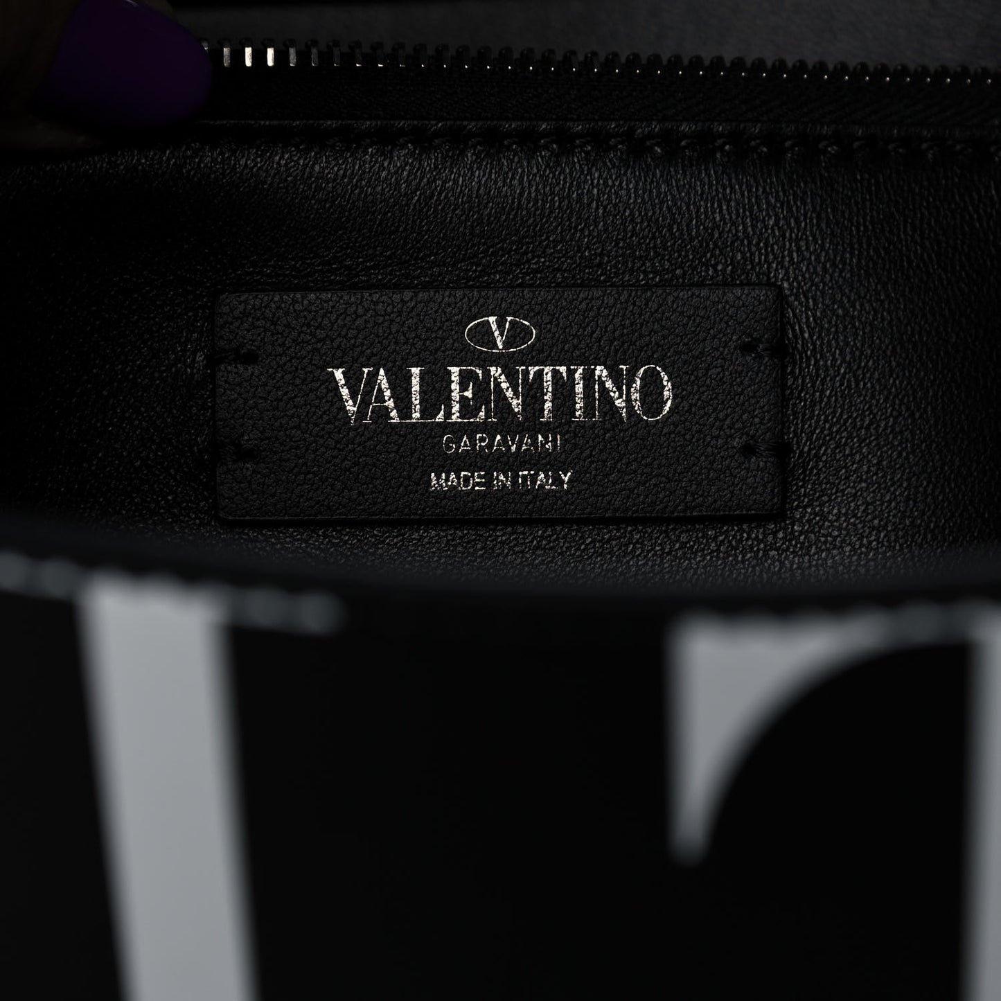 Calfskin VLTN Times Tote Bag Black
