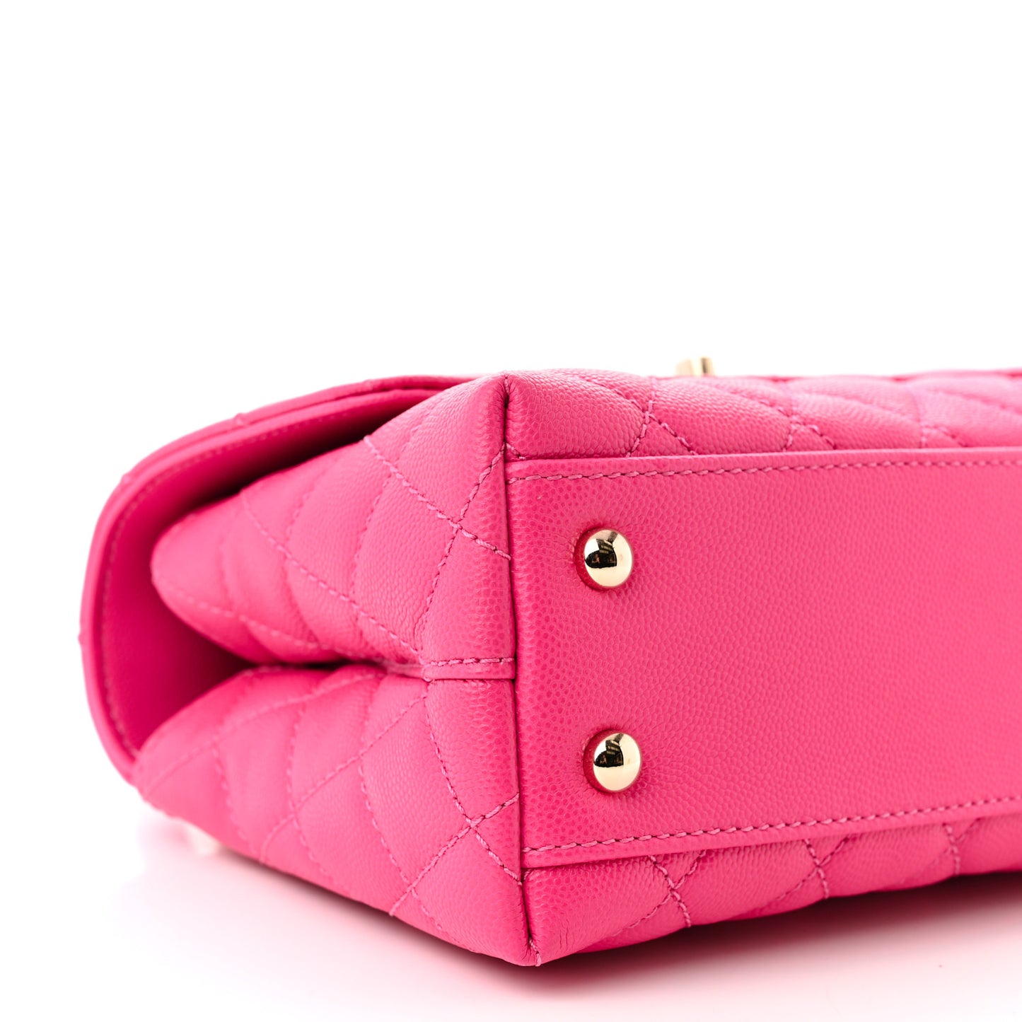 Caviar Quilted Mini Coco Handle Flap Rose