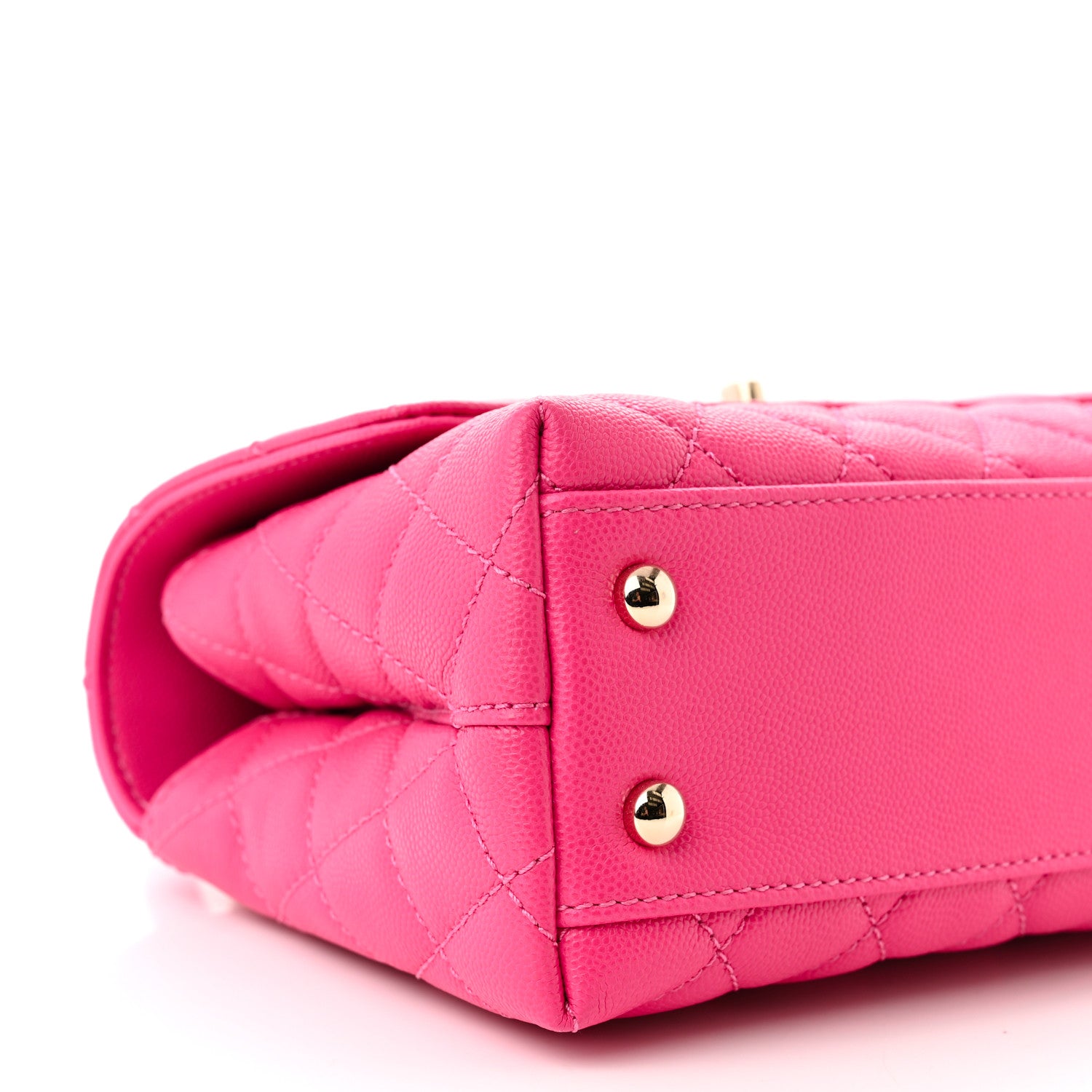Chanel Caviar Quilted Mini Coco Handle Flap Rose 9 of 12