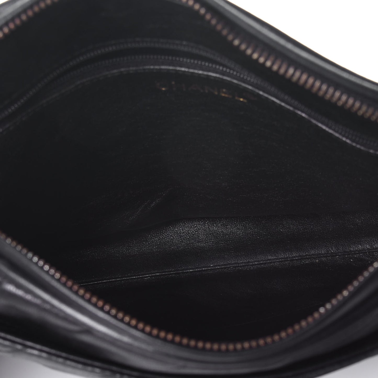 Lambskin Quilted CC Tassel Camera Case Black