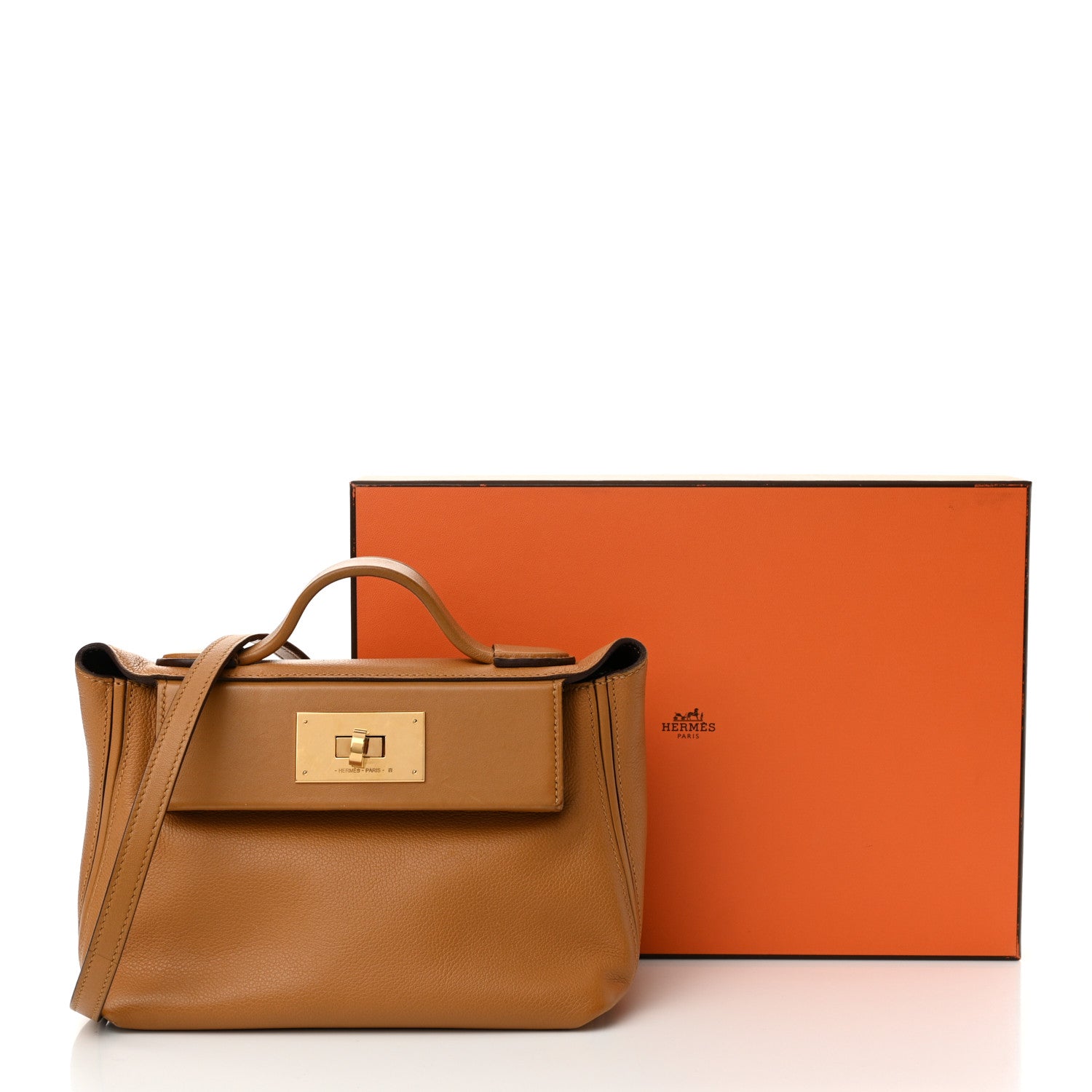 Hermes Evercolor Swift Verso 24/24 21 Caramel Sesame Rouge Sellier 15 of 15