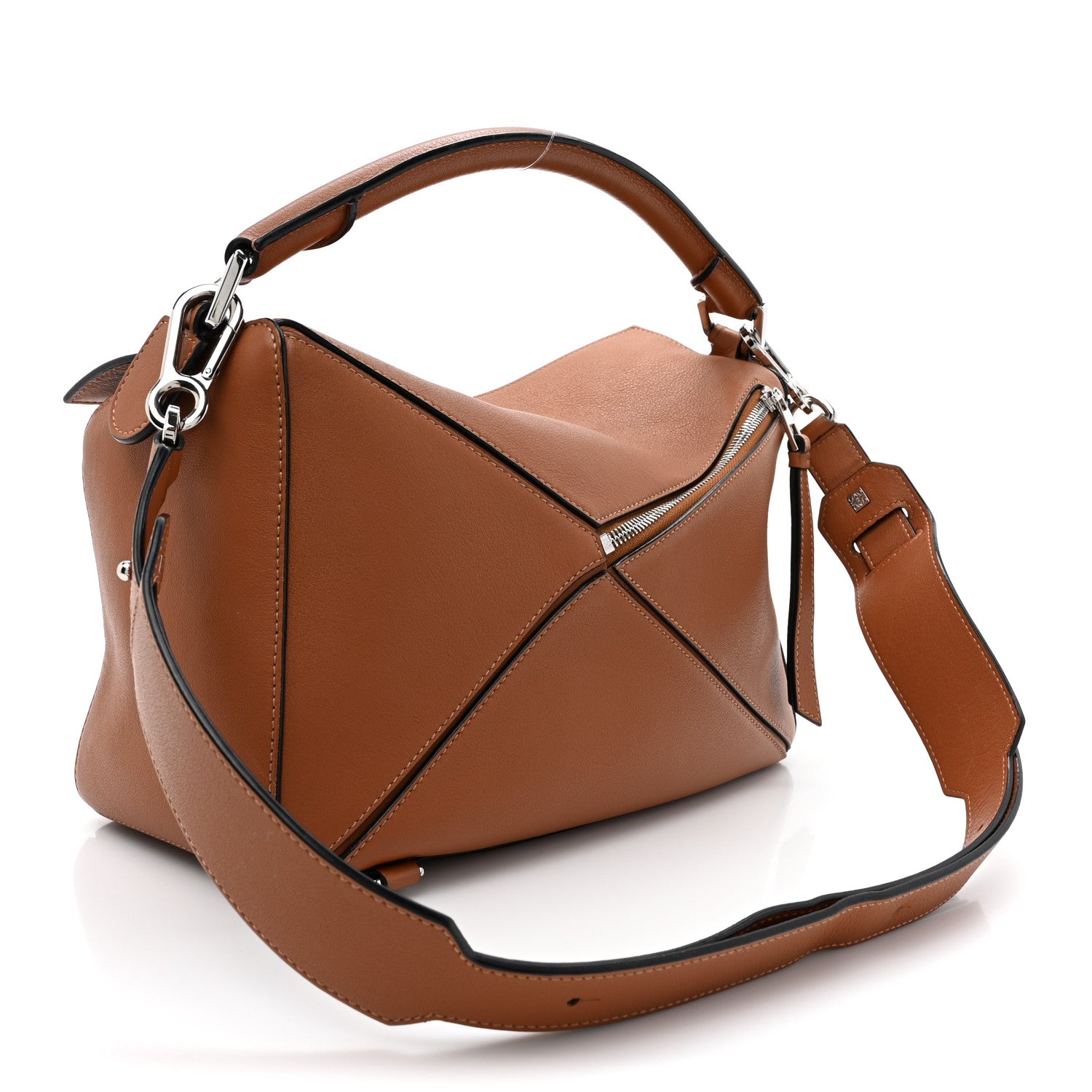 Loewe Calfskin Medium Puzzle Bag Tan 2 of 16