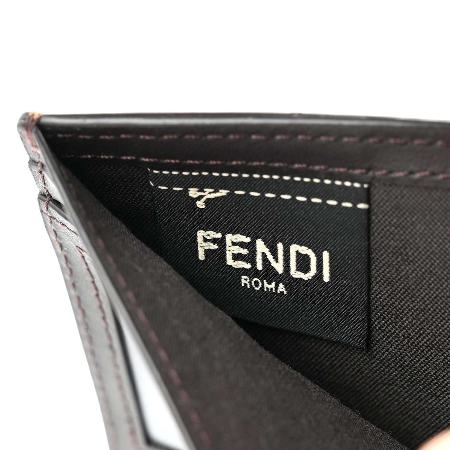 Vitello King Grace Light Logo Embossed Bifold Wallet Cuoio Ebano