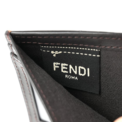 Fendi Vitello King Grace Light Logo Embossed Bifold Wallet Cuoio Ebano 6 of 9