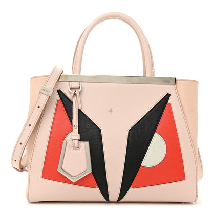Fendi Vitello Elite Monster Petite 2Jours Tote Rosa Plaster 1 of 15