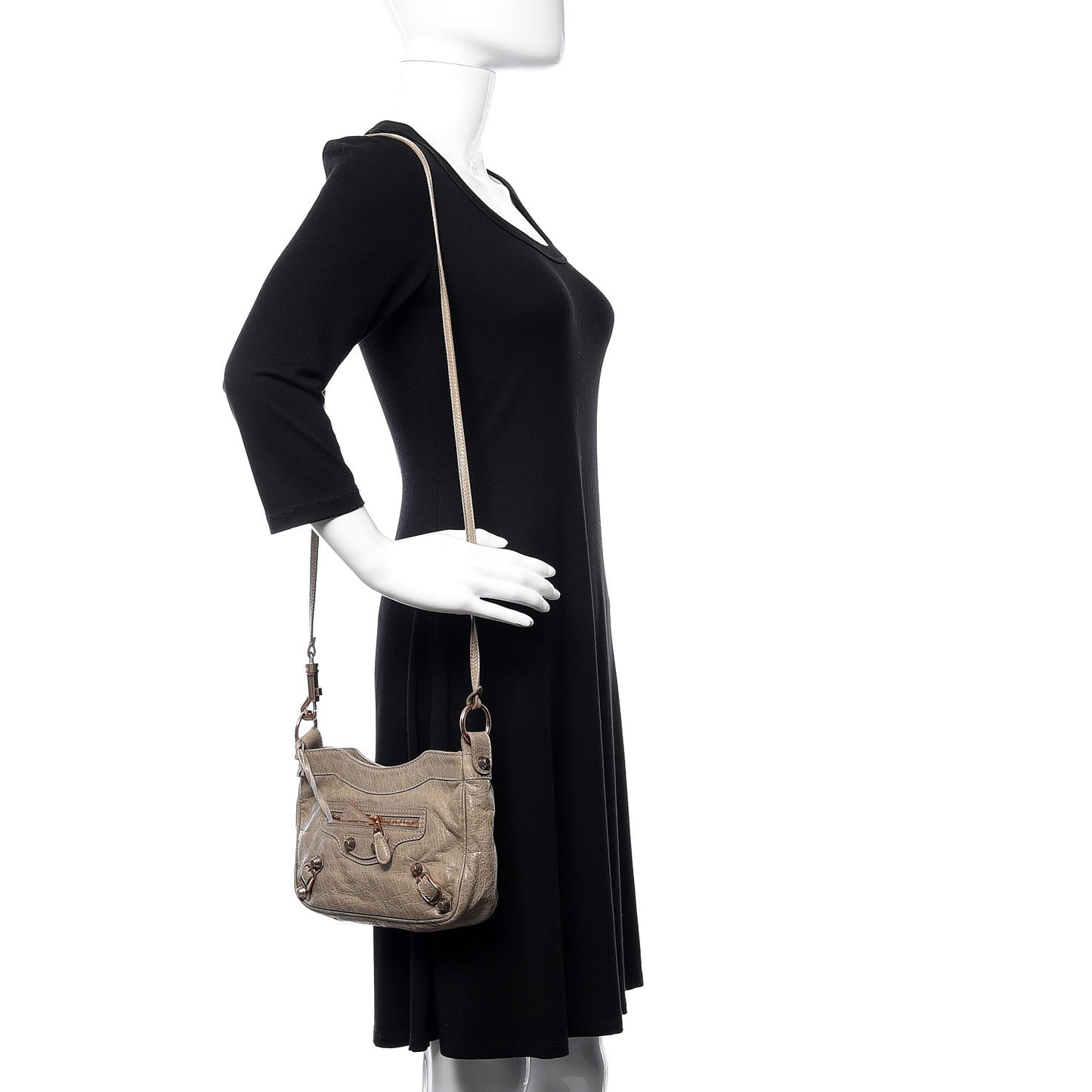Agneau Giant 12 Rose Gold Hardware Hip Papyrus