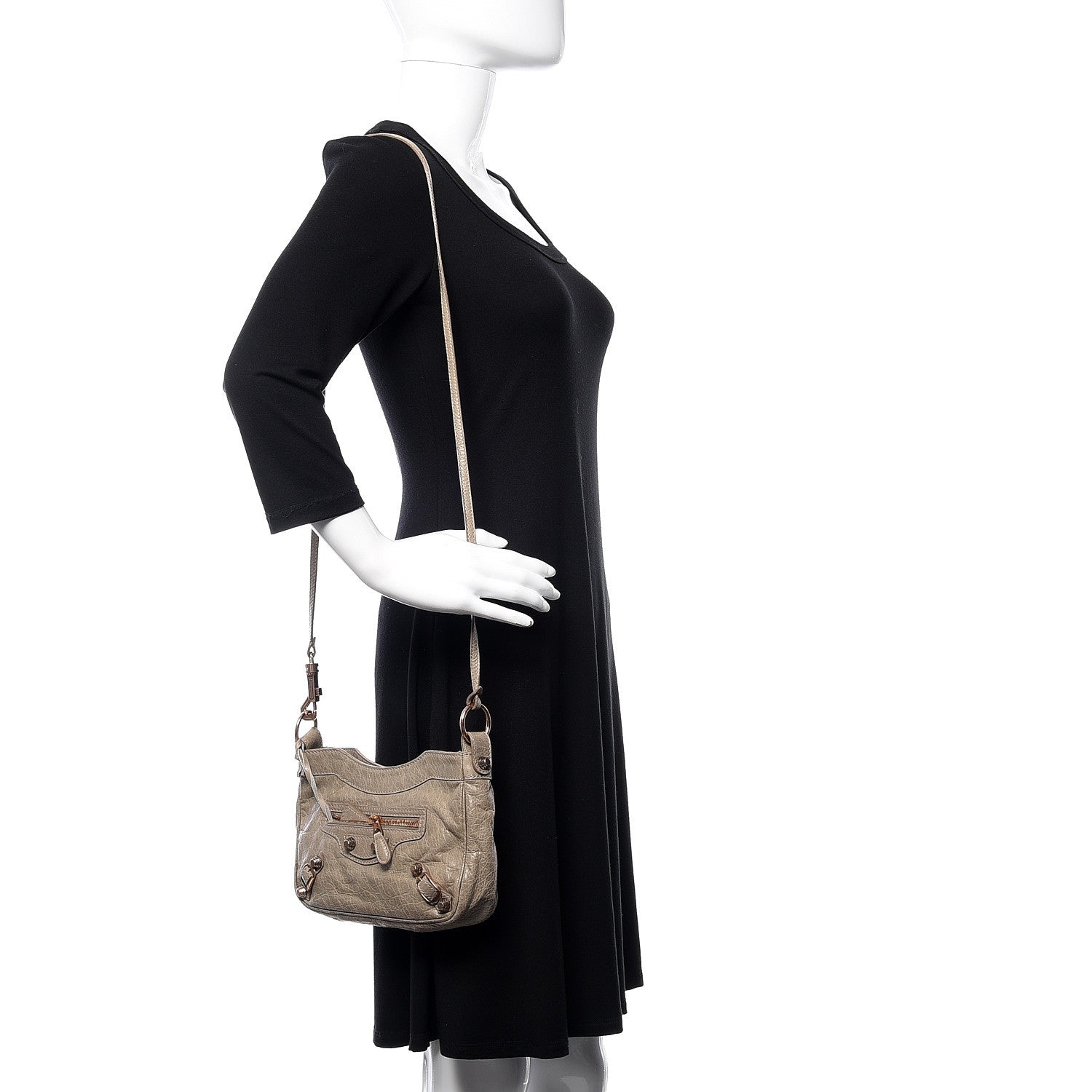Balenciaga Agneau Giant 12 Rose Gold Hardware Hip Papyrus 2 of 10