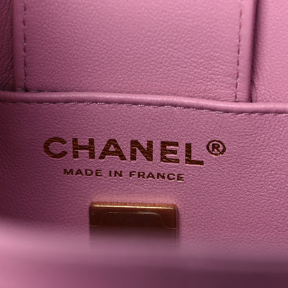 Chanel Caviar Quilted Mini Bucket Bag Pink 6 of 10