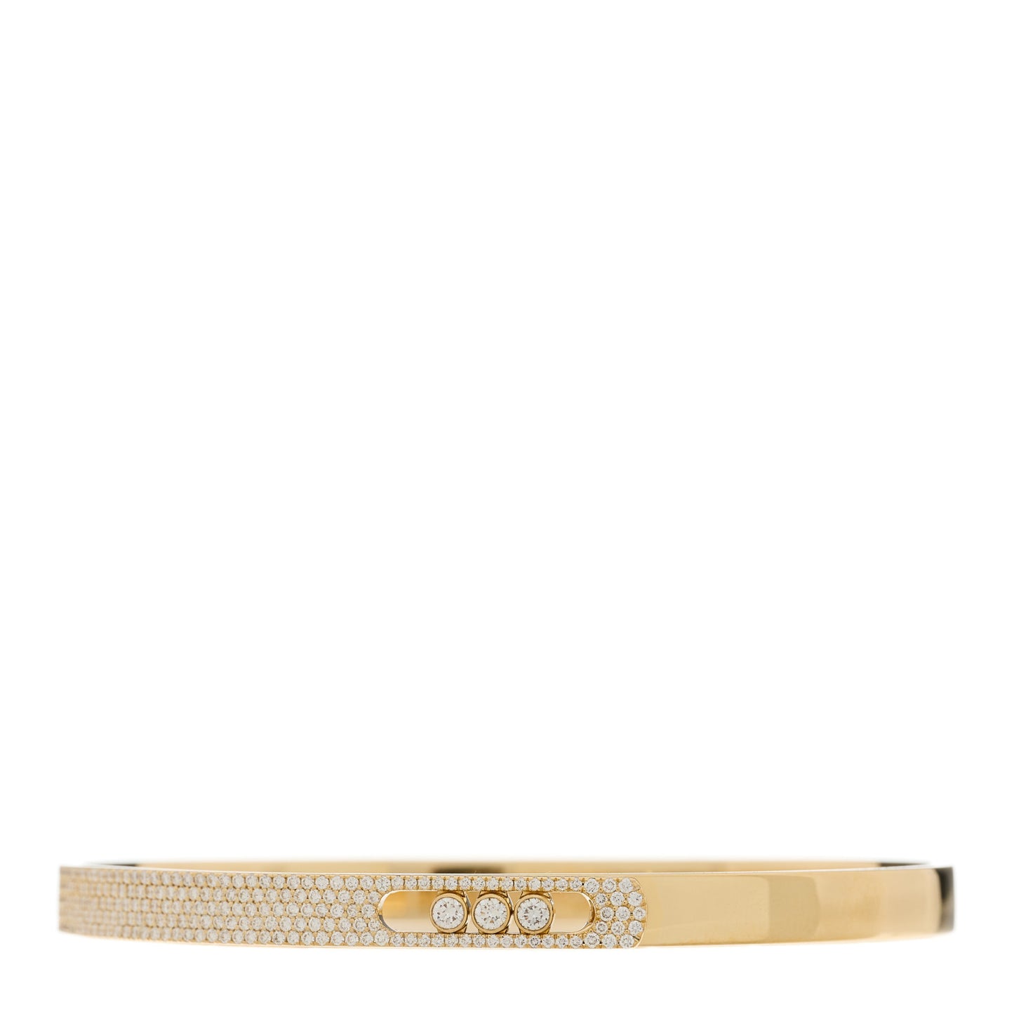 18K Yellow Gold Diamond SM Move Noa Pave Bangle Bracelet M
