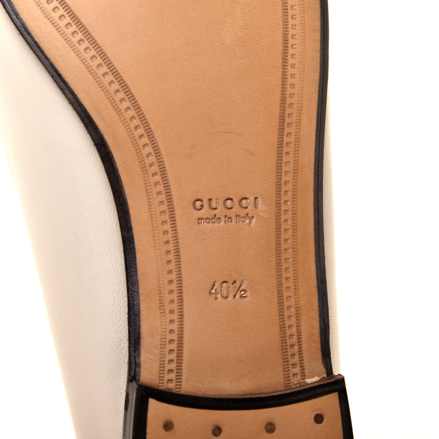 Gucci Lambskin Womens Brixton Horsebit Loafers 40.5 Mystic White 6 of 9