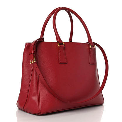 Prada Saffiano Medium Galleria Double Zip Tote Fuoco 3 of 13