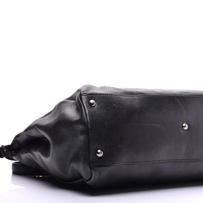 Fendi Goatskin Large Peekaboo Iconic Satchel Black 8 of 11
