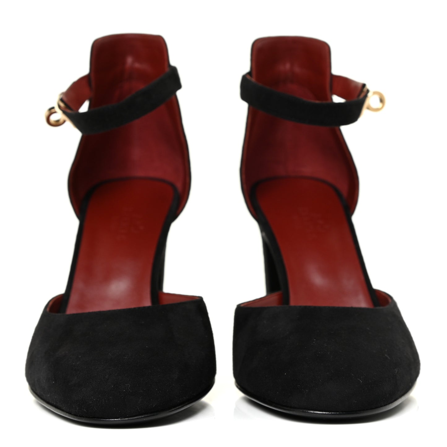 Suede Goatskin Baby 90 Pump 38 Black