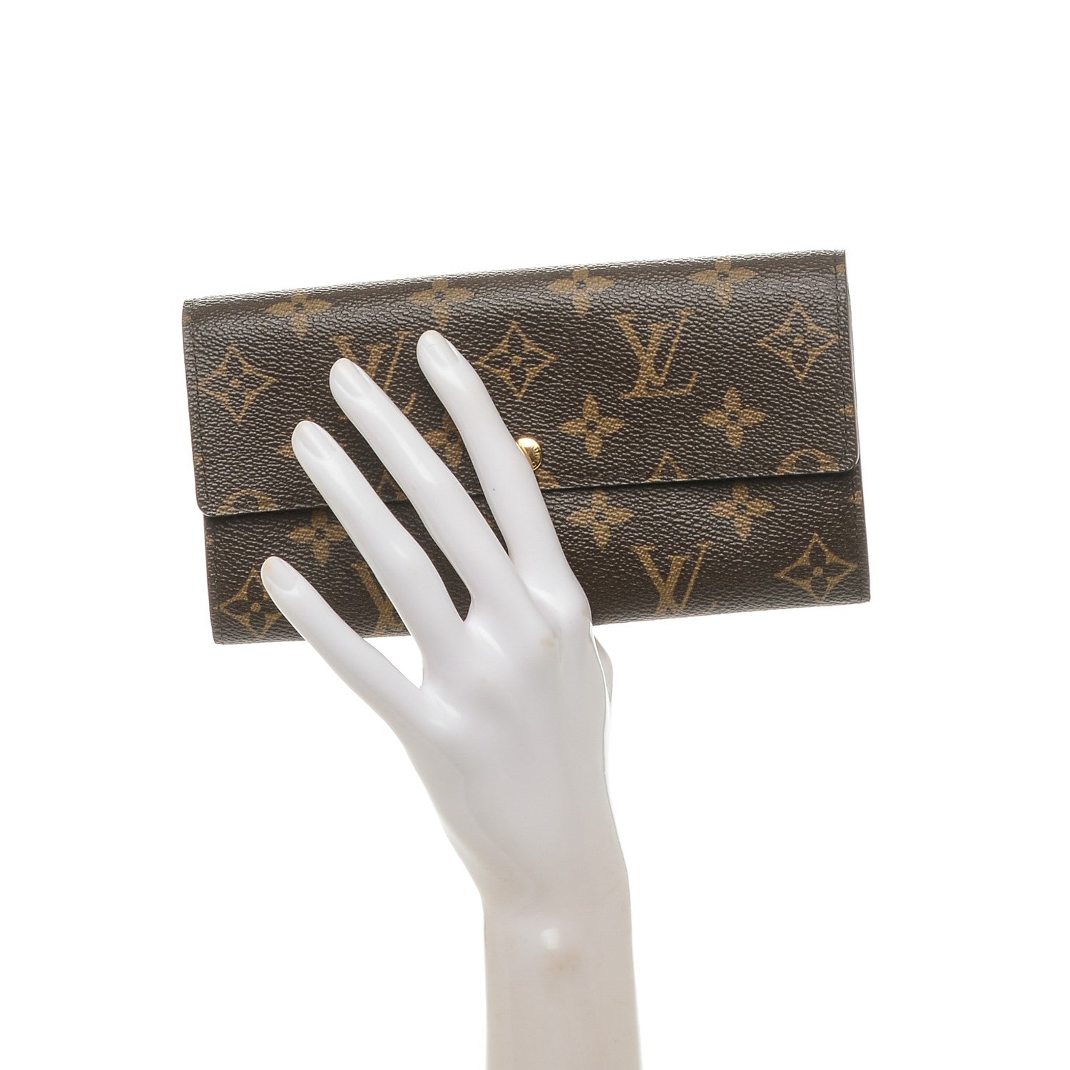 Louis Vuitton Monogram Fleuri Sarah Wallet Violet 2 of 6