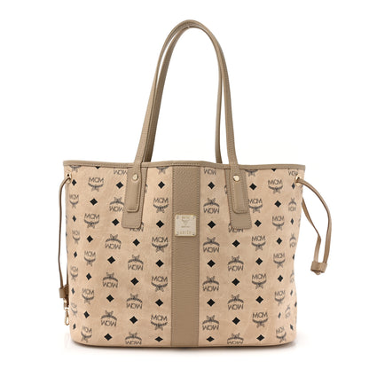 MCM Visetos Medium Liz Reversible Shopper Tote Beige 1 of 24