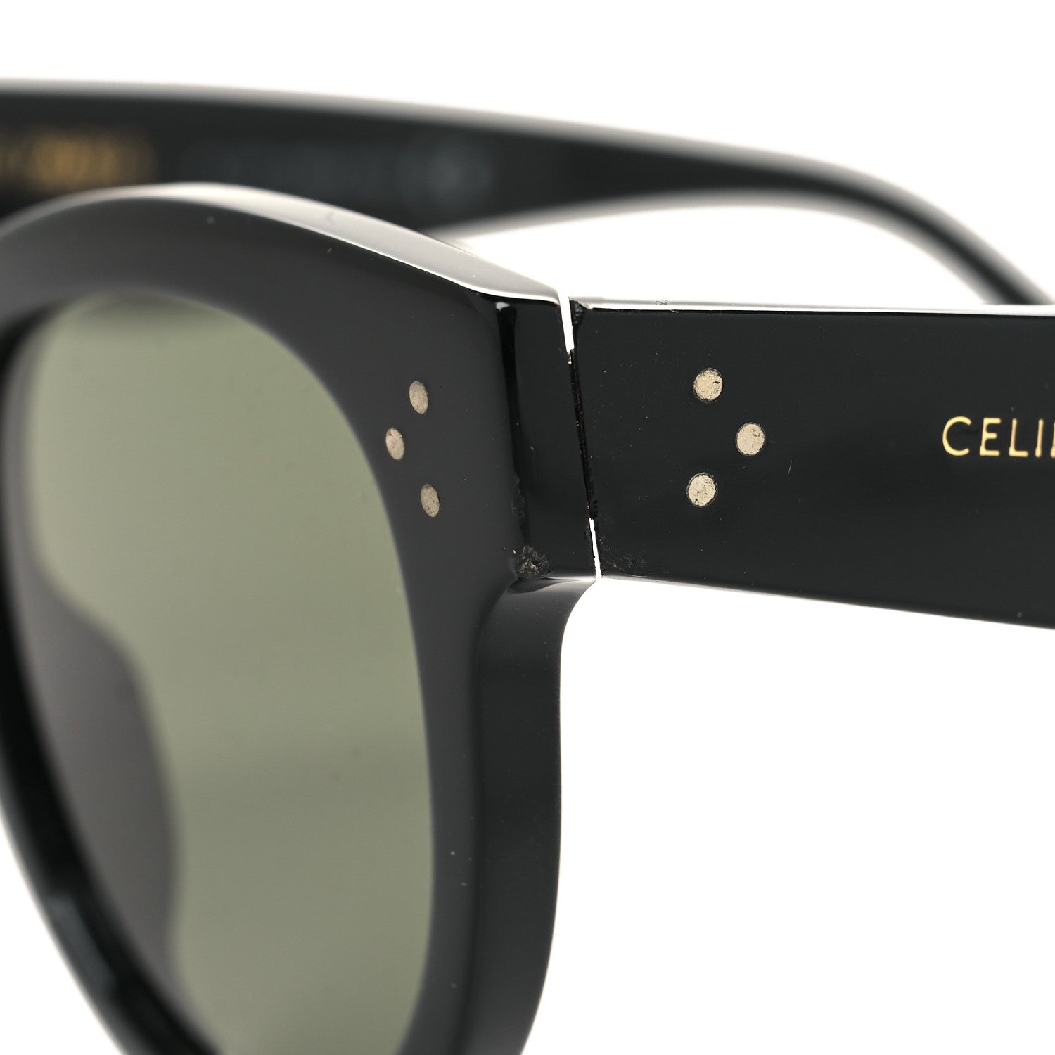Celine Acetate Studded Mineral Round Sunglasses CL40031N Black 7 of 9