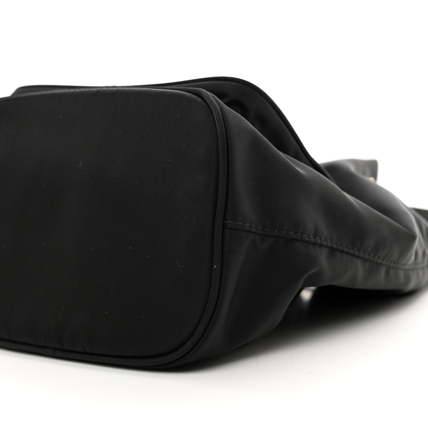 Re-Nylon Duet Drawstring Shoulder Bag Black