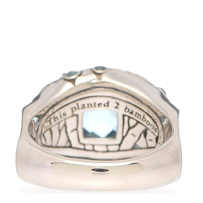 John Hardy Sterling Silver Blue Topaz Bamboo Ring 54 7 4 of 7