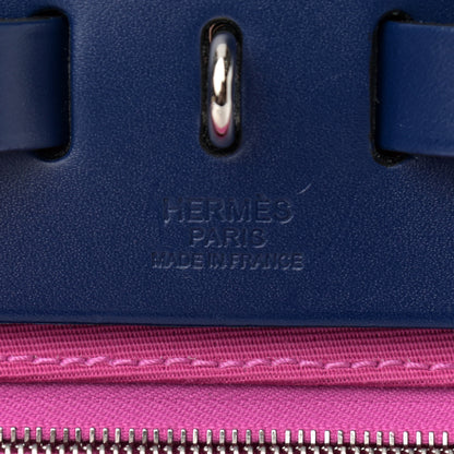 Hermes Vache Hunter Toile Officier Herbag Zip 31 PM Magnolia Bleu Saphir 6 of 11
