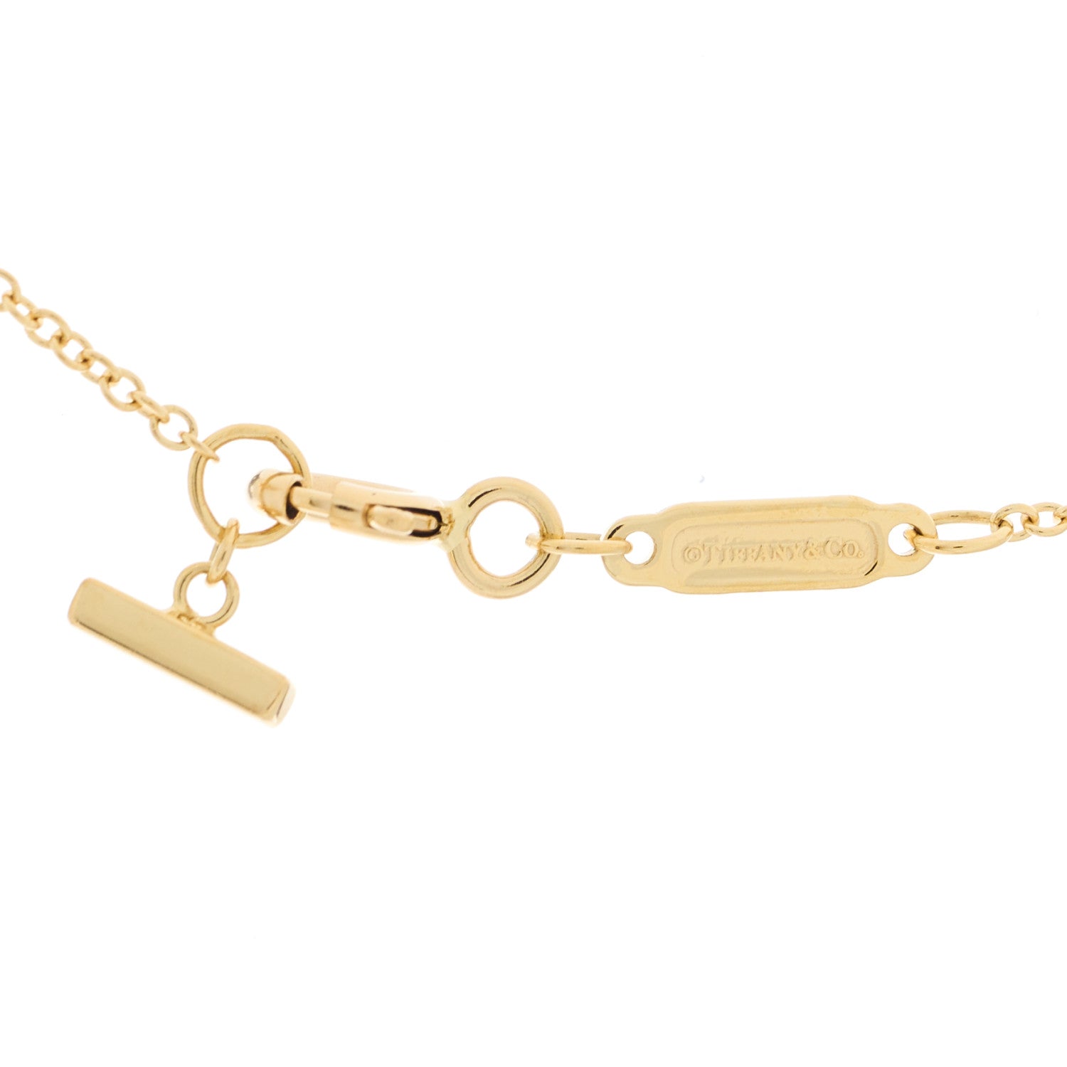 Tiffany 18K Yellow Gold Diamond Mini T Smile Pendant Necklace 4 of 5