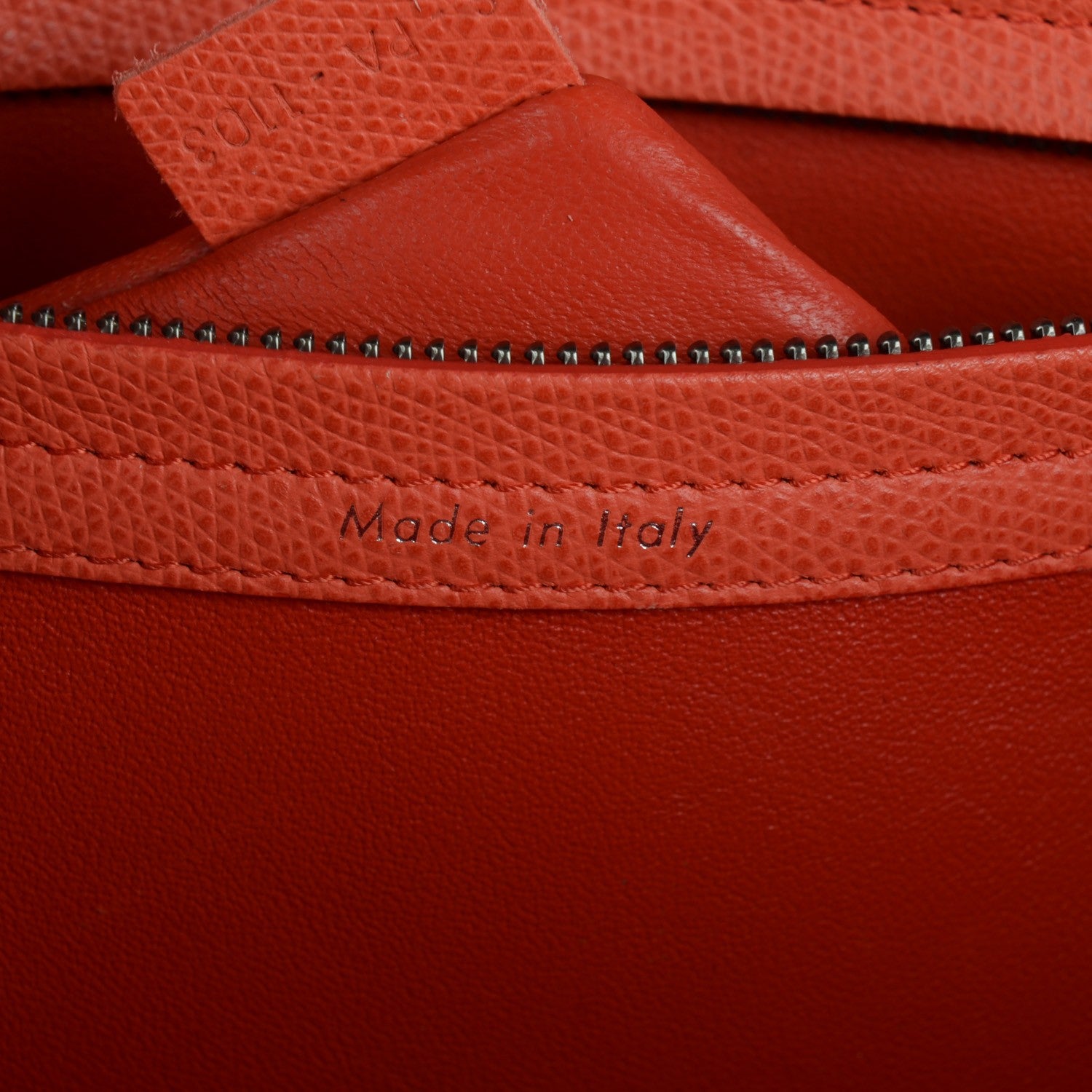 Celine Grained Calfskin Medium Phantom Luggage Coral 12 of 15