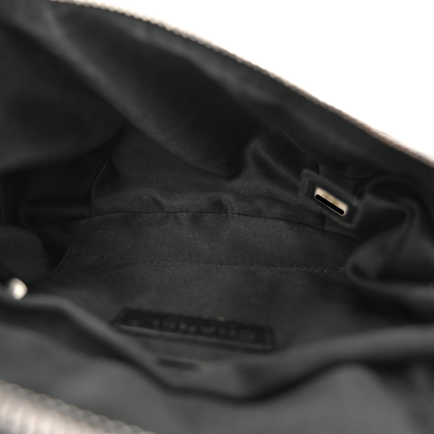 Lambskin Quilted Banane Waist Bag Fanny Pack Black