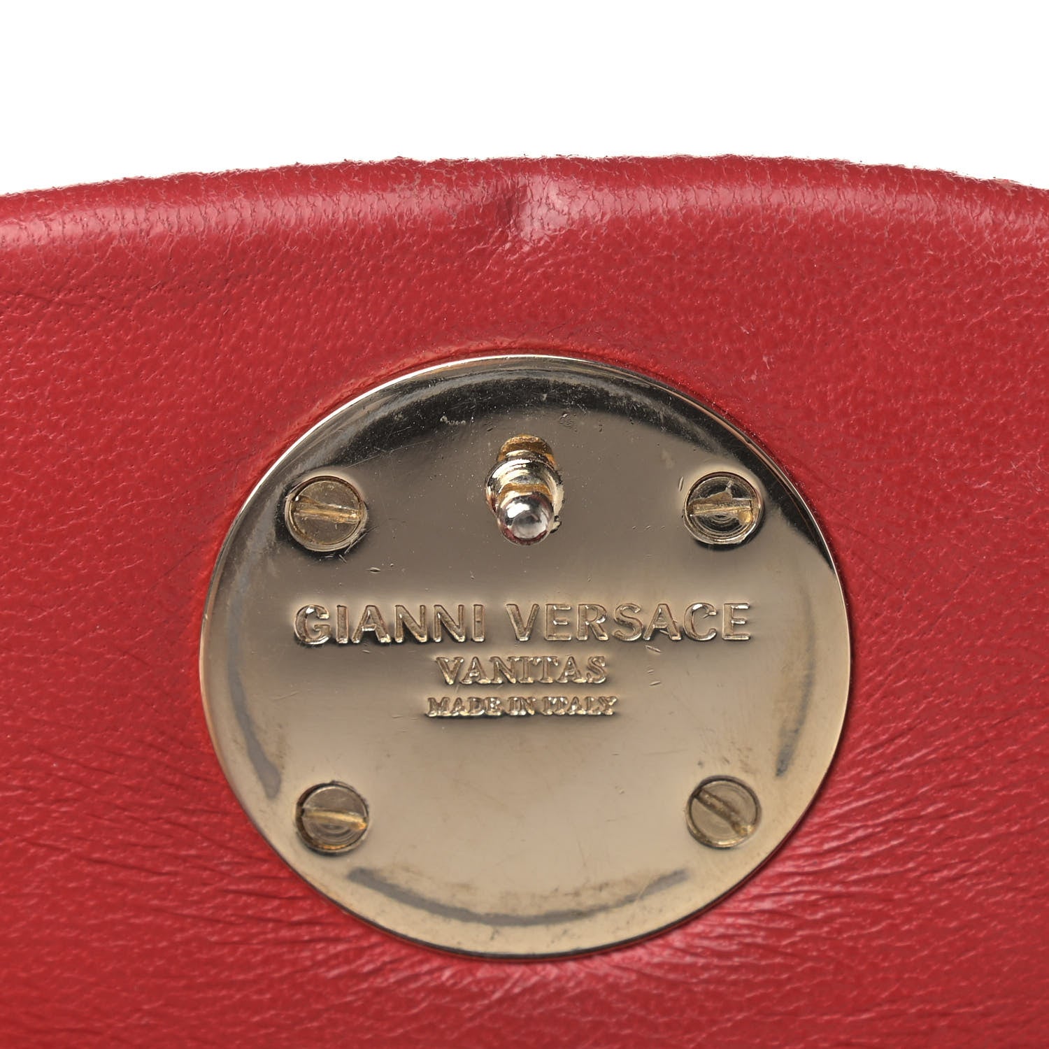 Versace Barocco Quilted Nappa Altea Vanitas Satchel Red 21 of 22